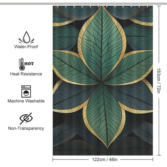 Leaf Shower Curtain Fresh Foliage