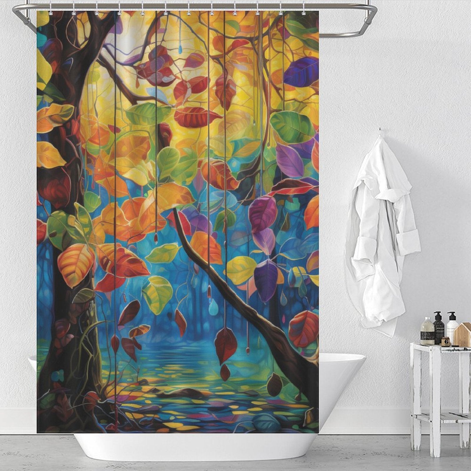 Leaf Shower Curtain Garden Fresh