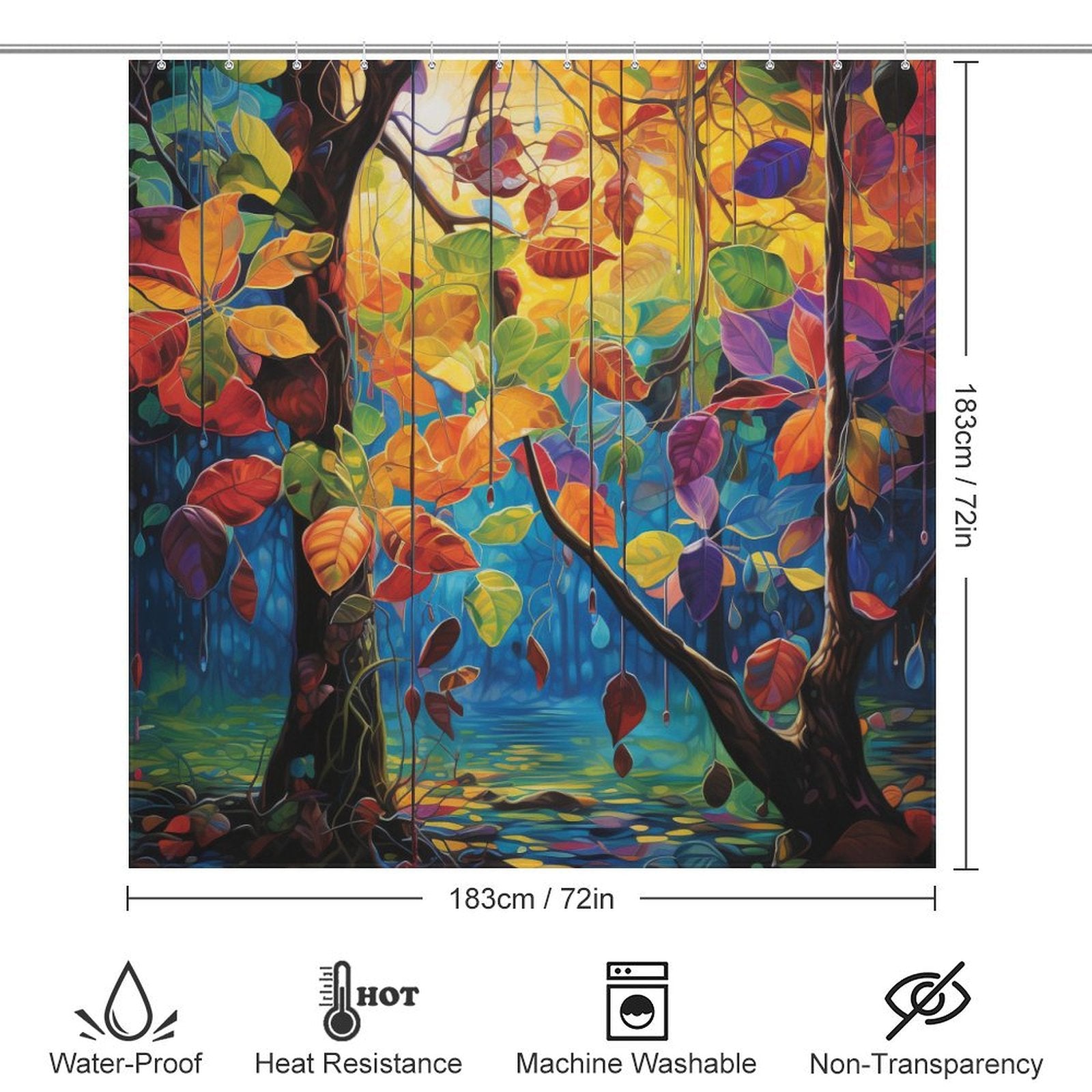 Leaf Shower Curtain Garden Fresh