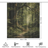 Leaf Shower Curtain Lush Greenery