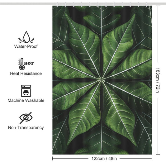 Leaf Shower Curtain Rainforest Mix