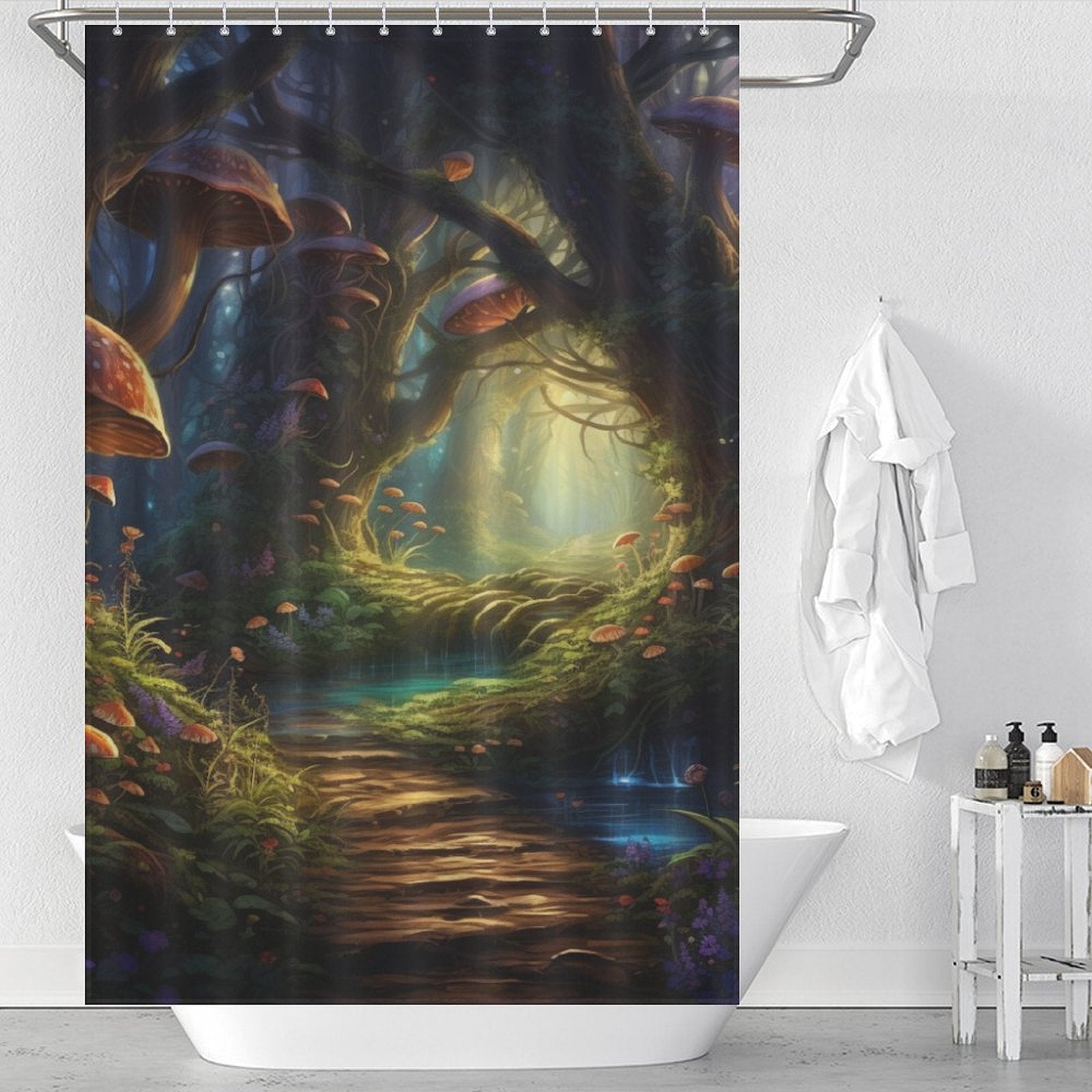 Leaf Shower Curtain Spring Whisper