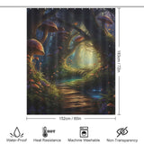 Leaf Shower Curtain Spring Whisper