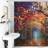 Leaf Shower Curtain Vibrant Canopy