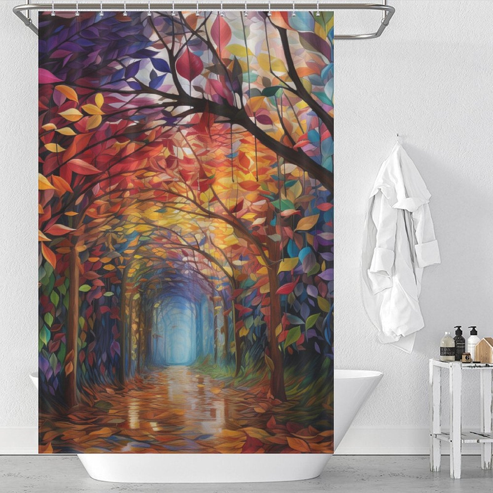 Leaf Shower Curtain Vibrant Canopy