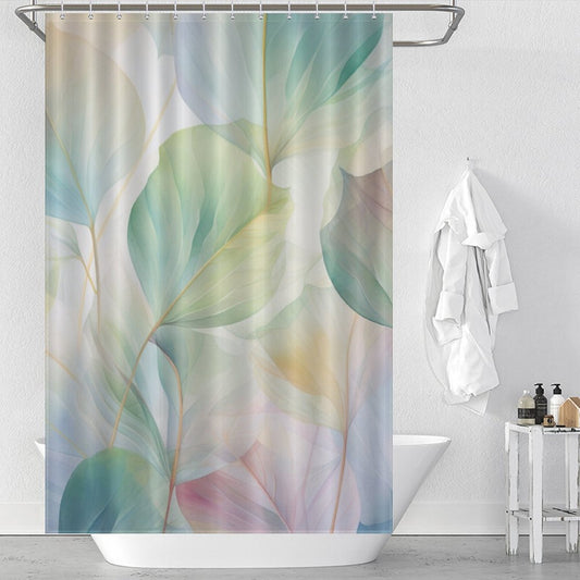 Leaf Shower Curtain Zen Serenity