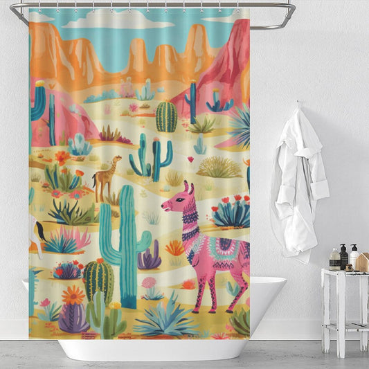 Lively Llama Shower Curtain