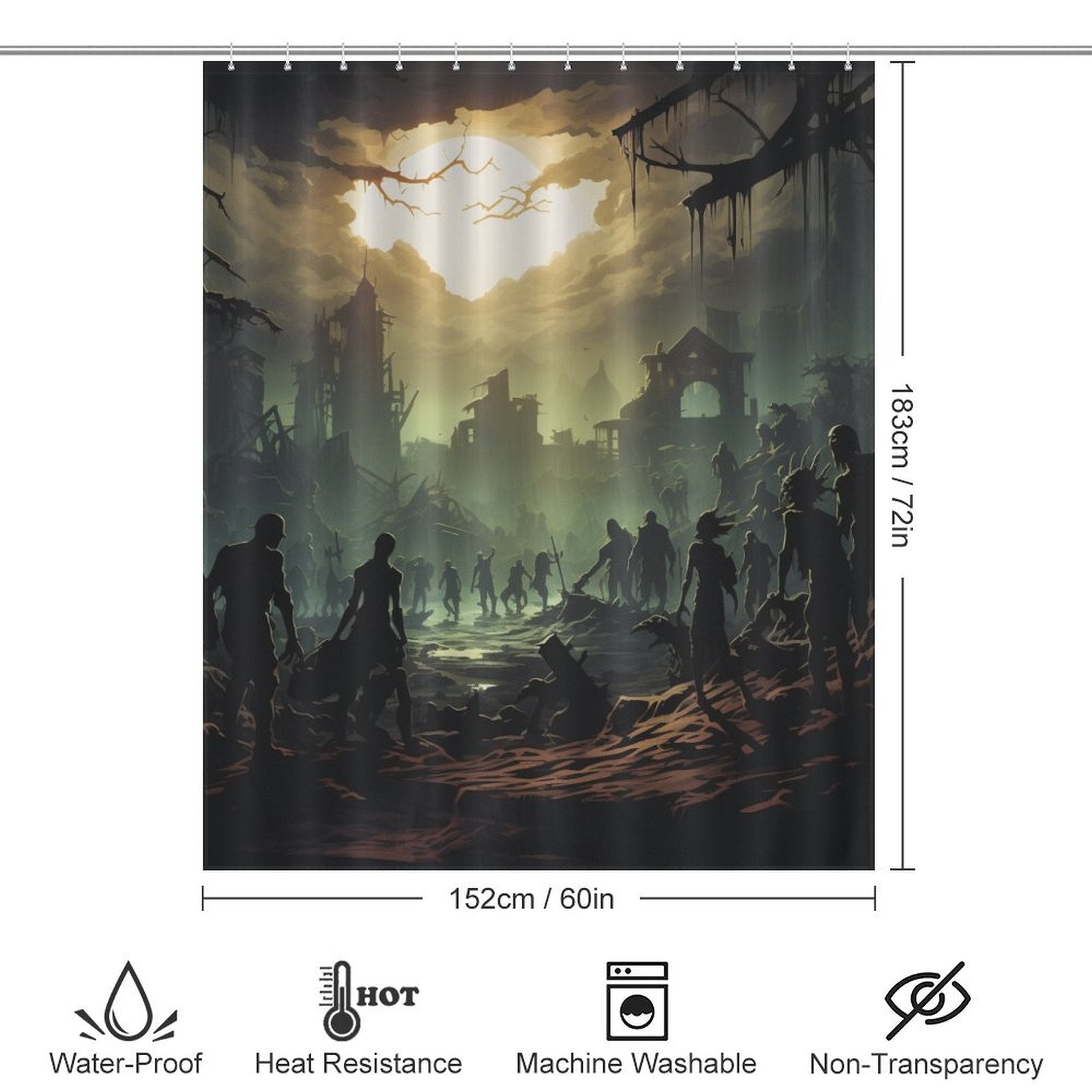 Lore Play Zombie Shower Curtain