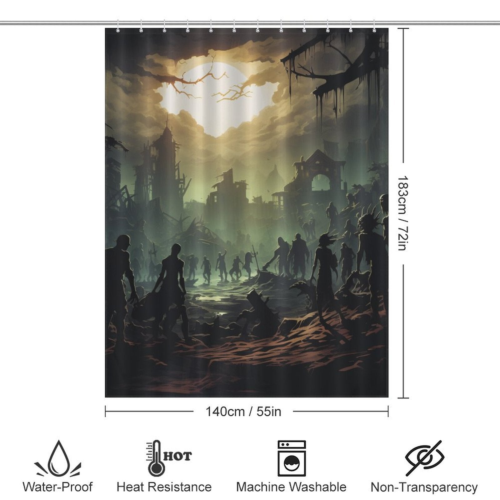 Lore Play Zombie Shower Curtain