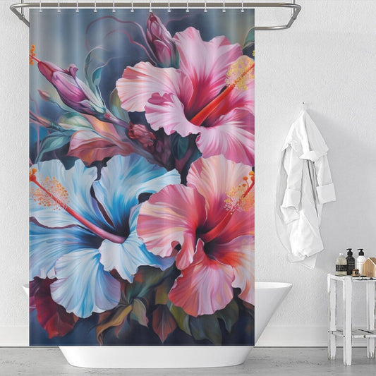 LushIsland Hibiscus Shower Curtain