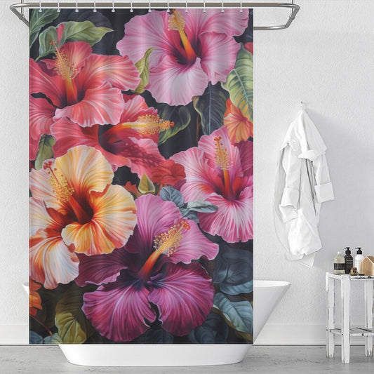 LushParadise Hibiscus Shower Curtain