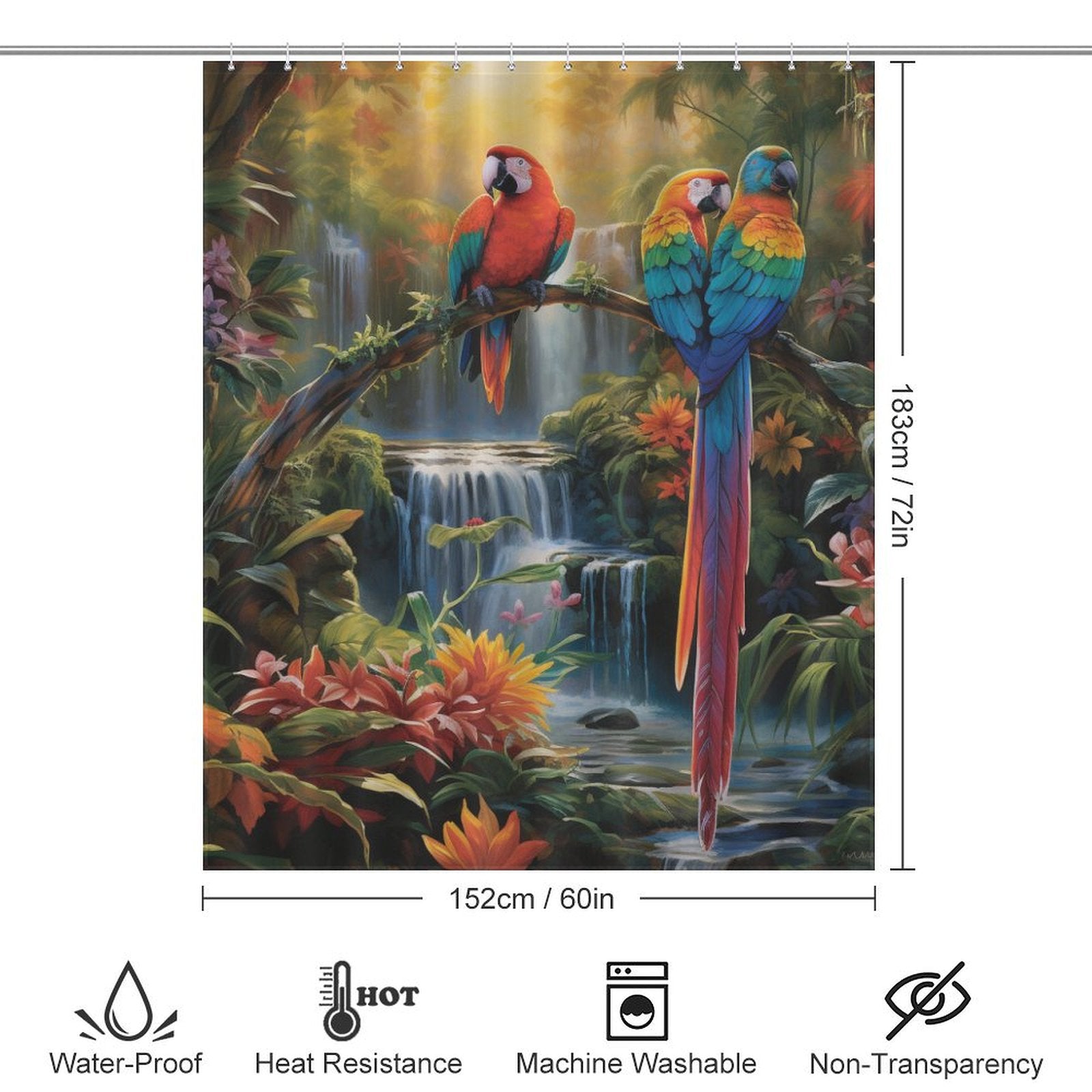 Lush Tropical Shower Curtain