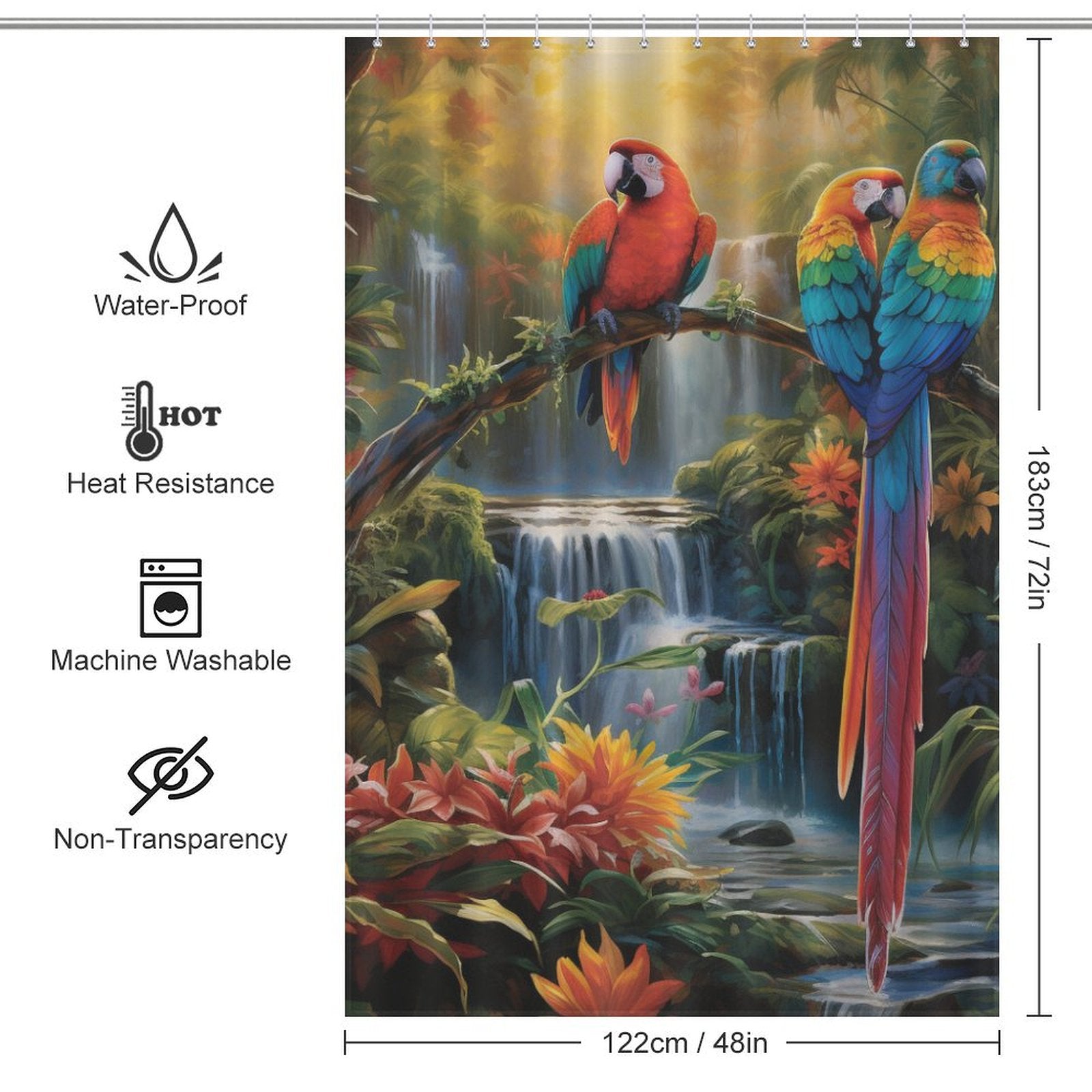 Lush Tropical Shower Curtain