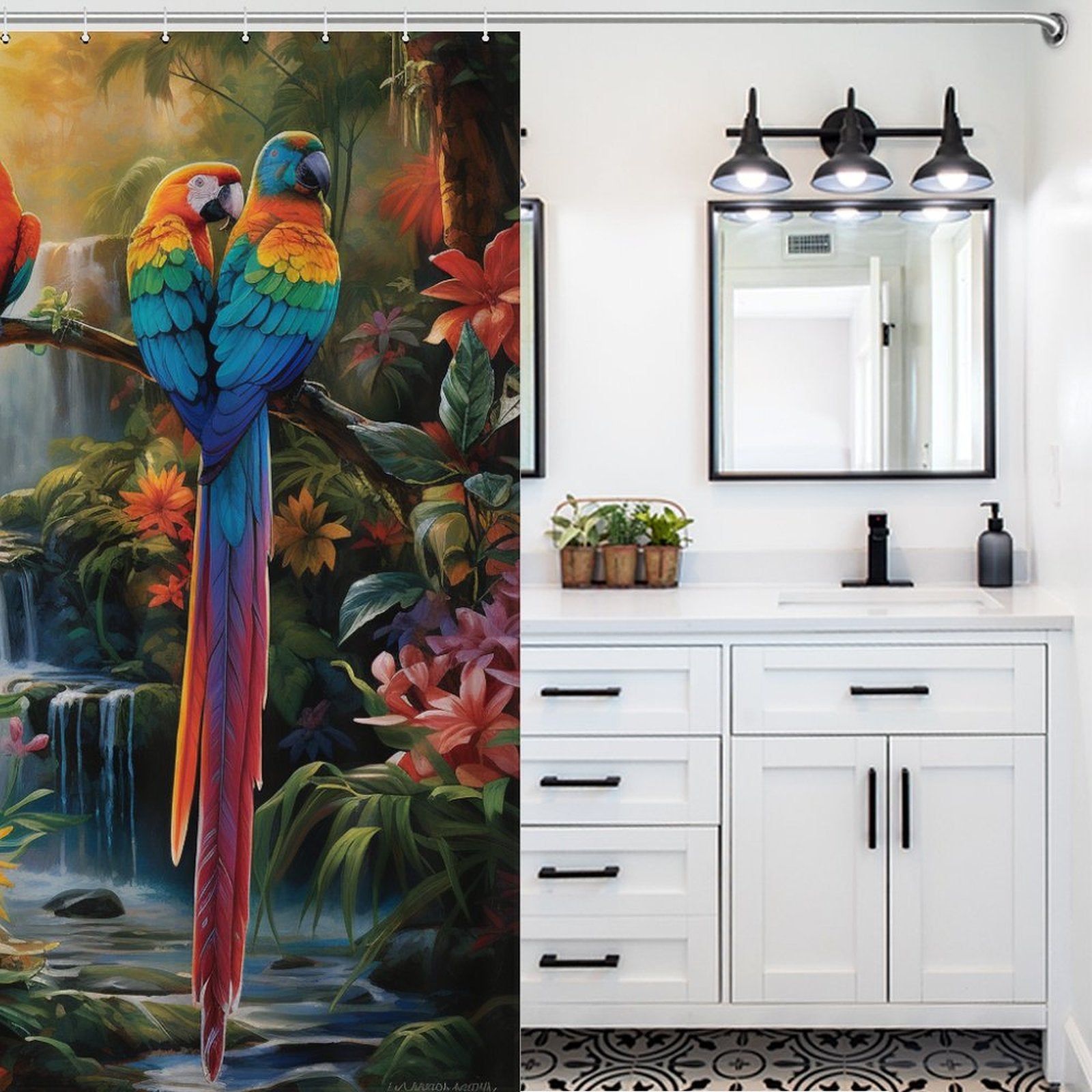 Lush Tropical Shower Curtain