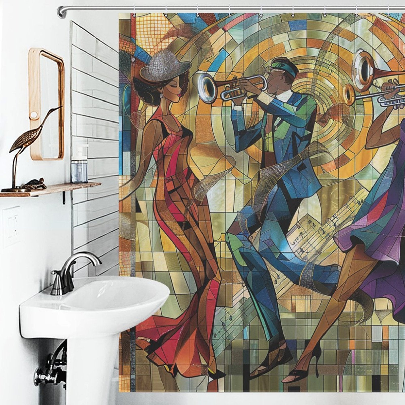 Luxe 1920s Shower Curtain