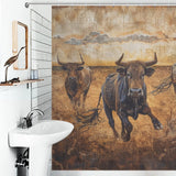 Majestic Bulls Shower Curtain