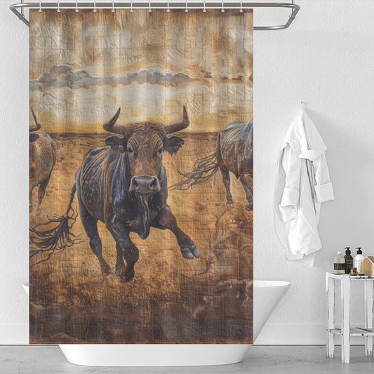 Majestic Bulls Shower Curtain