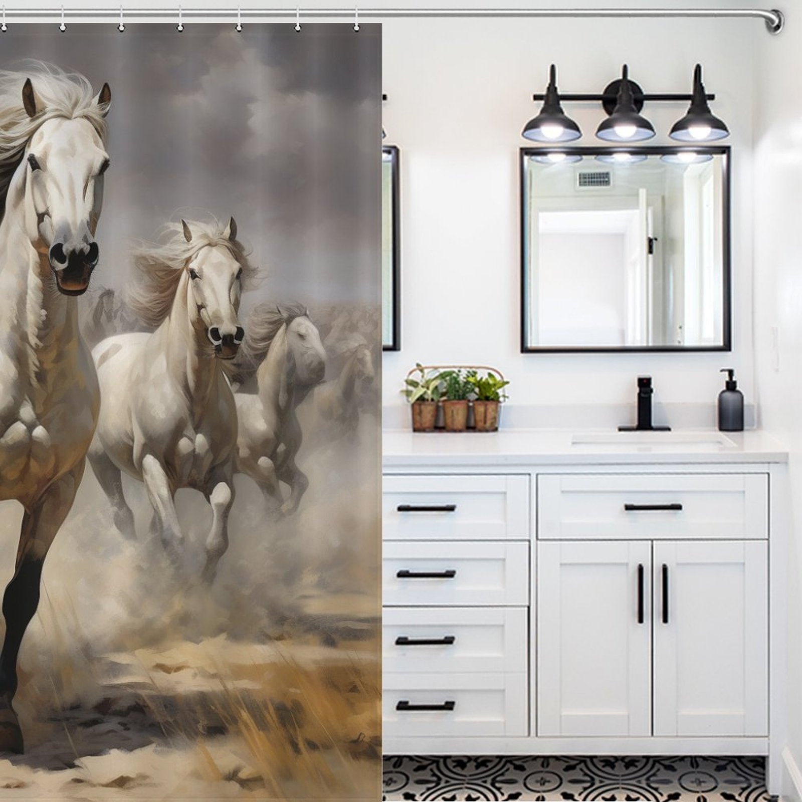 Majestic Equine Gallop Shower Curtain