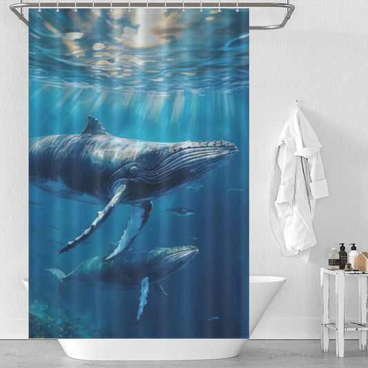 Majestic Oceanic Whale Shower Curtain