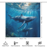 Majestic Oceanic Whale Shower Curtain