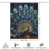 Majestic Peacock Shower Curtain