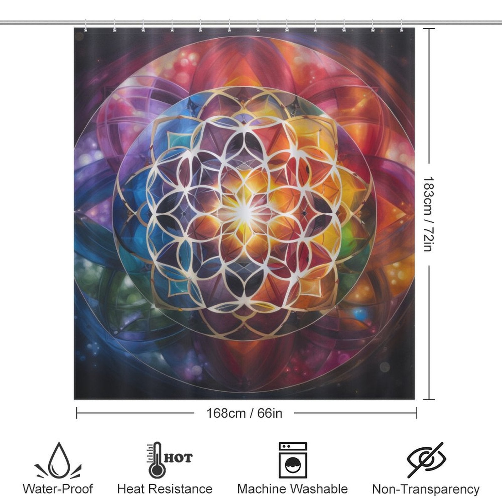 Mandala Shower Curtain Bohemian Style