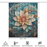 Mandala Shower Curtain Boho Elegance