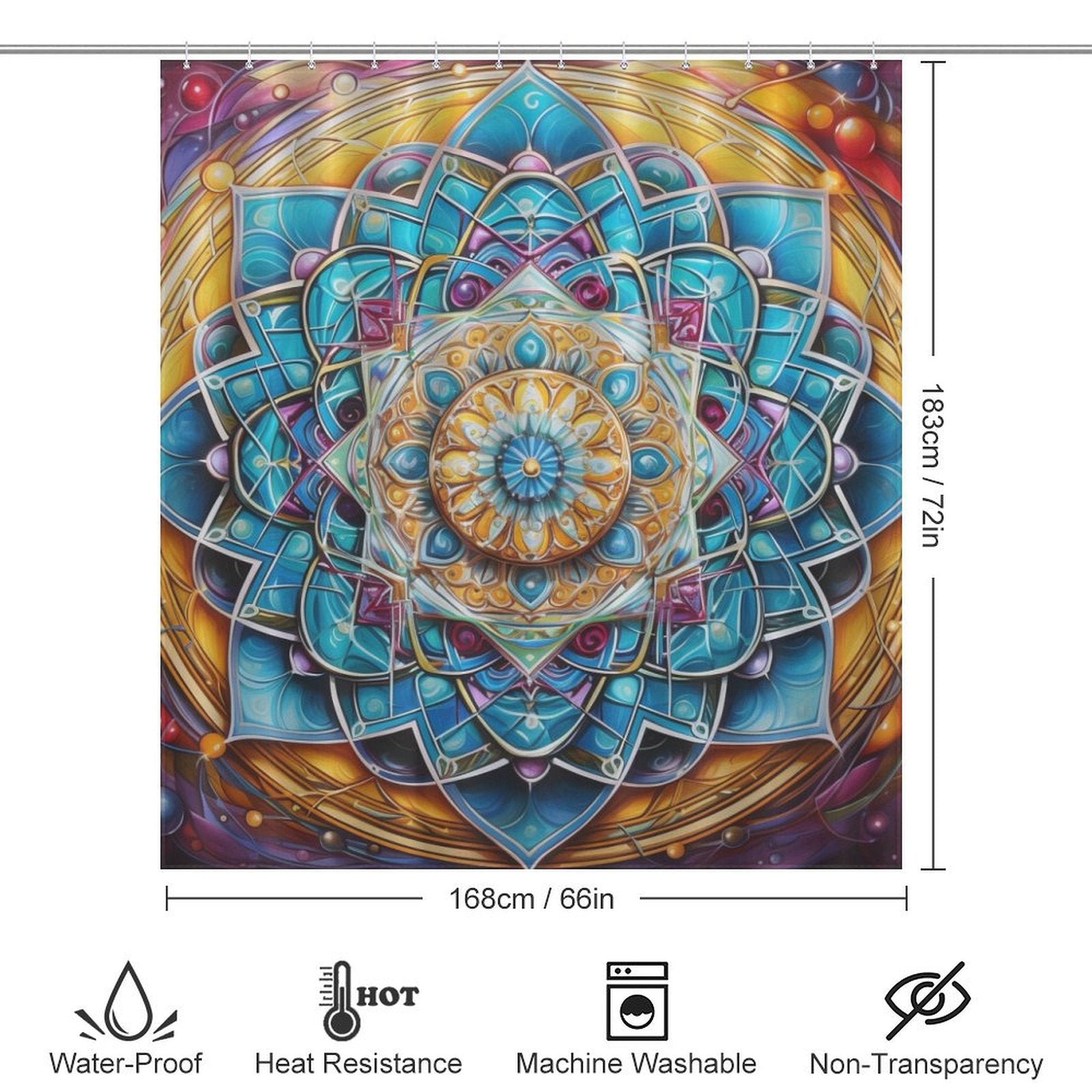 Mandala Shower Curtain Calm Essence