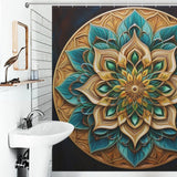 Mandala Shower Curtain Chic Elegance