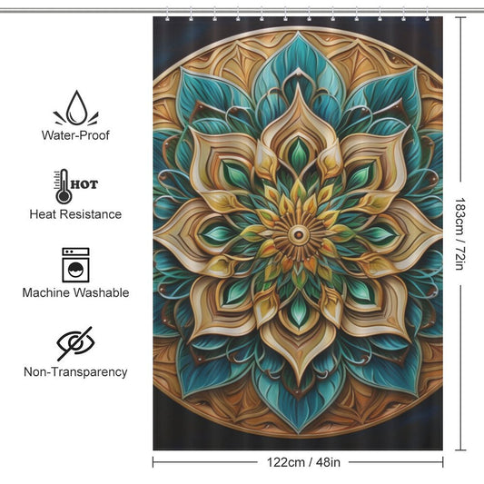 Mandala Shower Curtain Chic Elegance