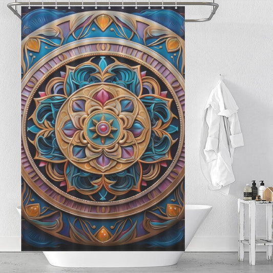 Mandala Shower Curtain Colorful Harmony