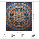 Mandala Shower Curtain Colorful Harmony