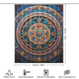 Mandala Shower Curtain Colorful Harmony
