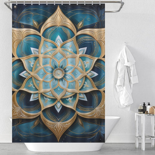 Mandala Shower Curtain Cosmic Patterns