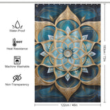 Mandala Shower Curtain Cosmic Patterns