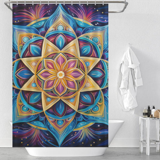 Mandala Shower Curtain Elegant Detail