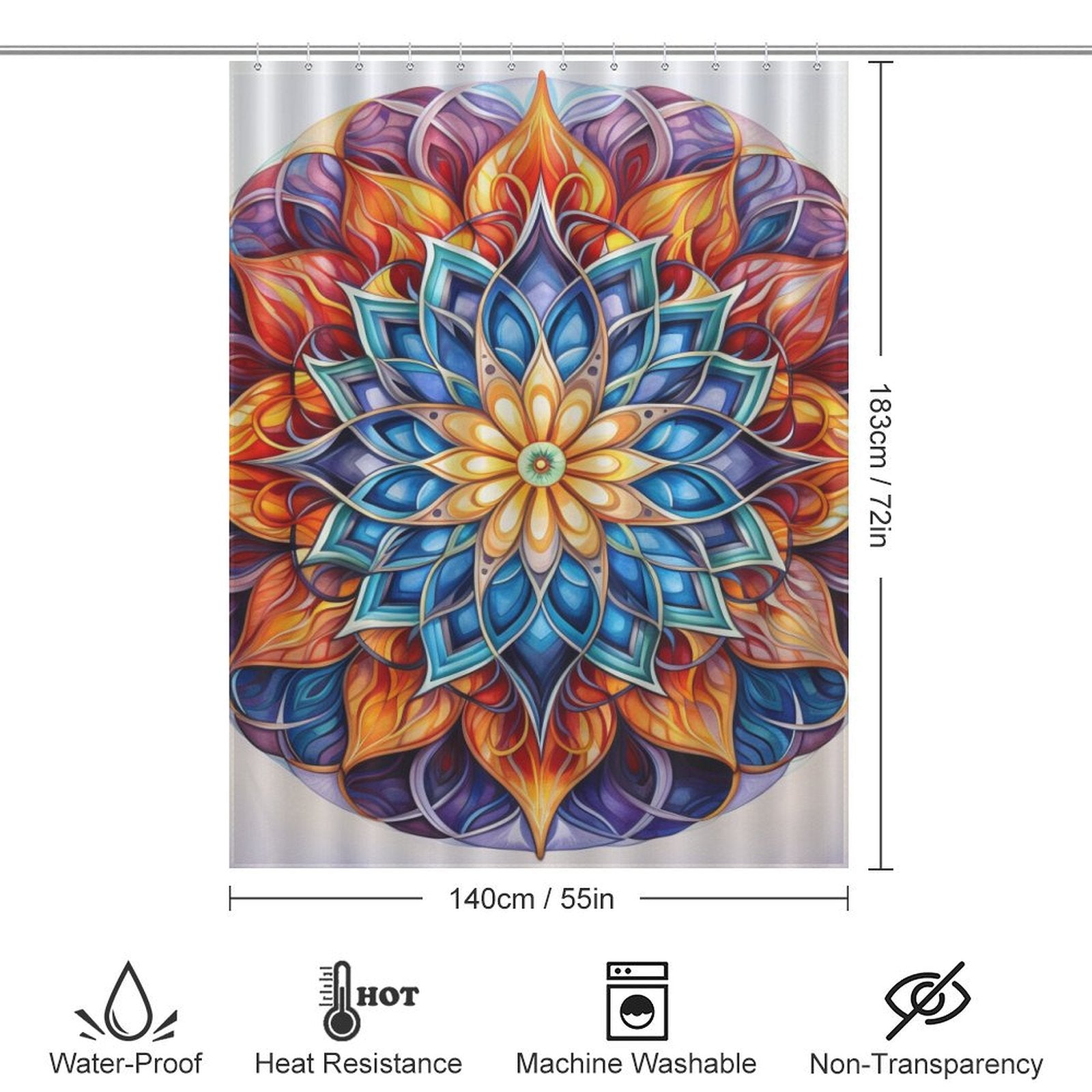 Mandala Shower Curtain Ethereal Touch