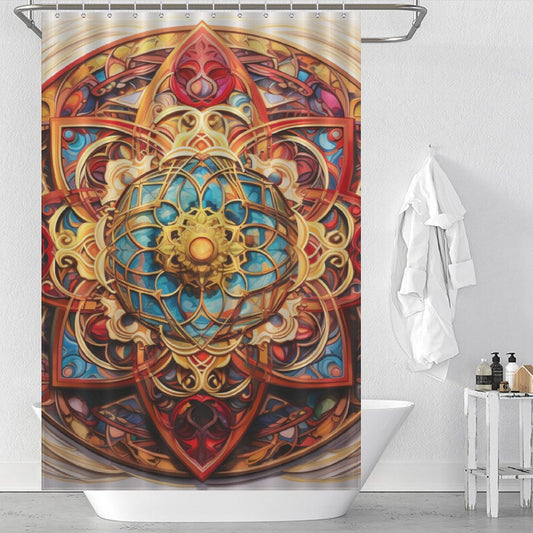 Mandala Shower Curtain Harmonic Design