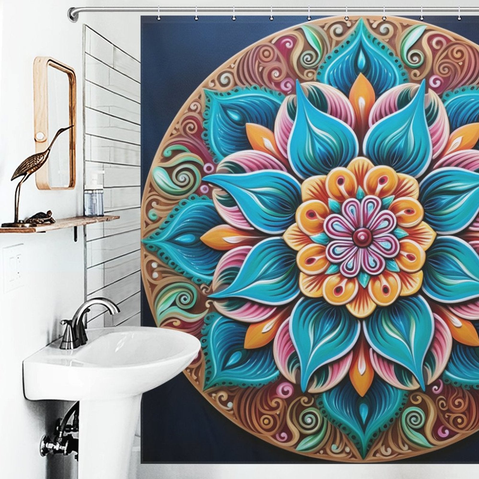 Mandala Shower Curtain Harmonious Look