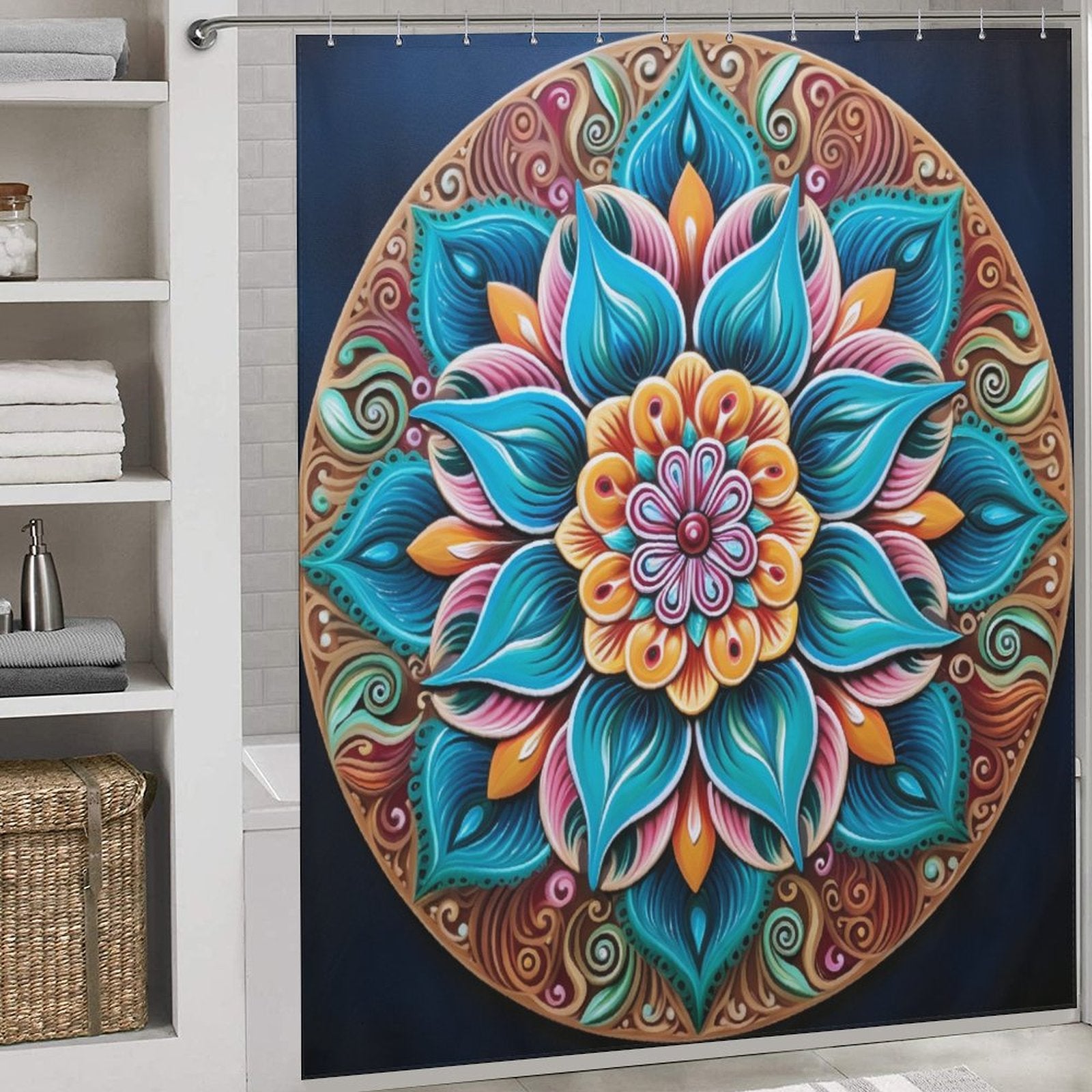 Mandala Shower Curtain Harmonious Look