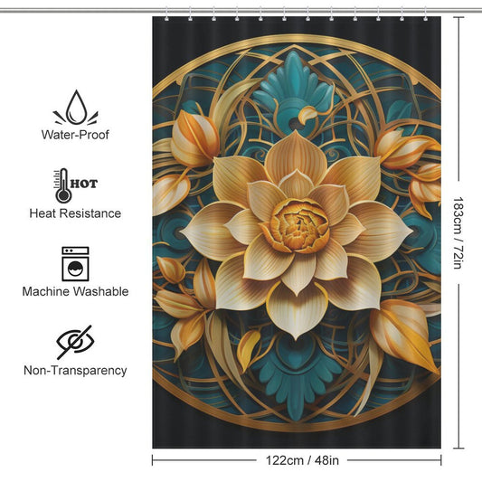 Mandala Shower Curtain Intricate Beauty