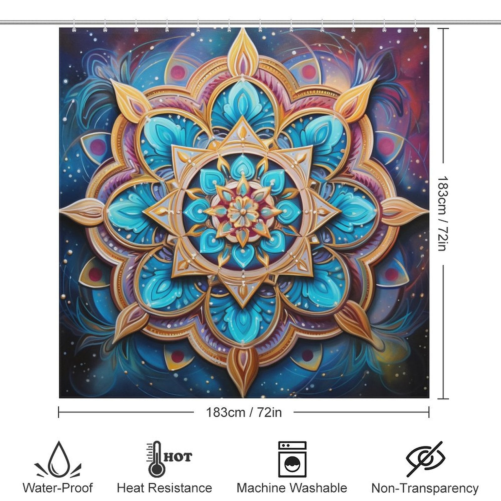 Mandala Shower Curtain Mindful Creation