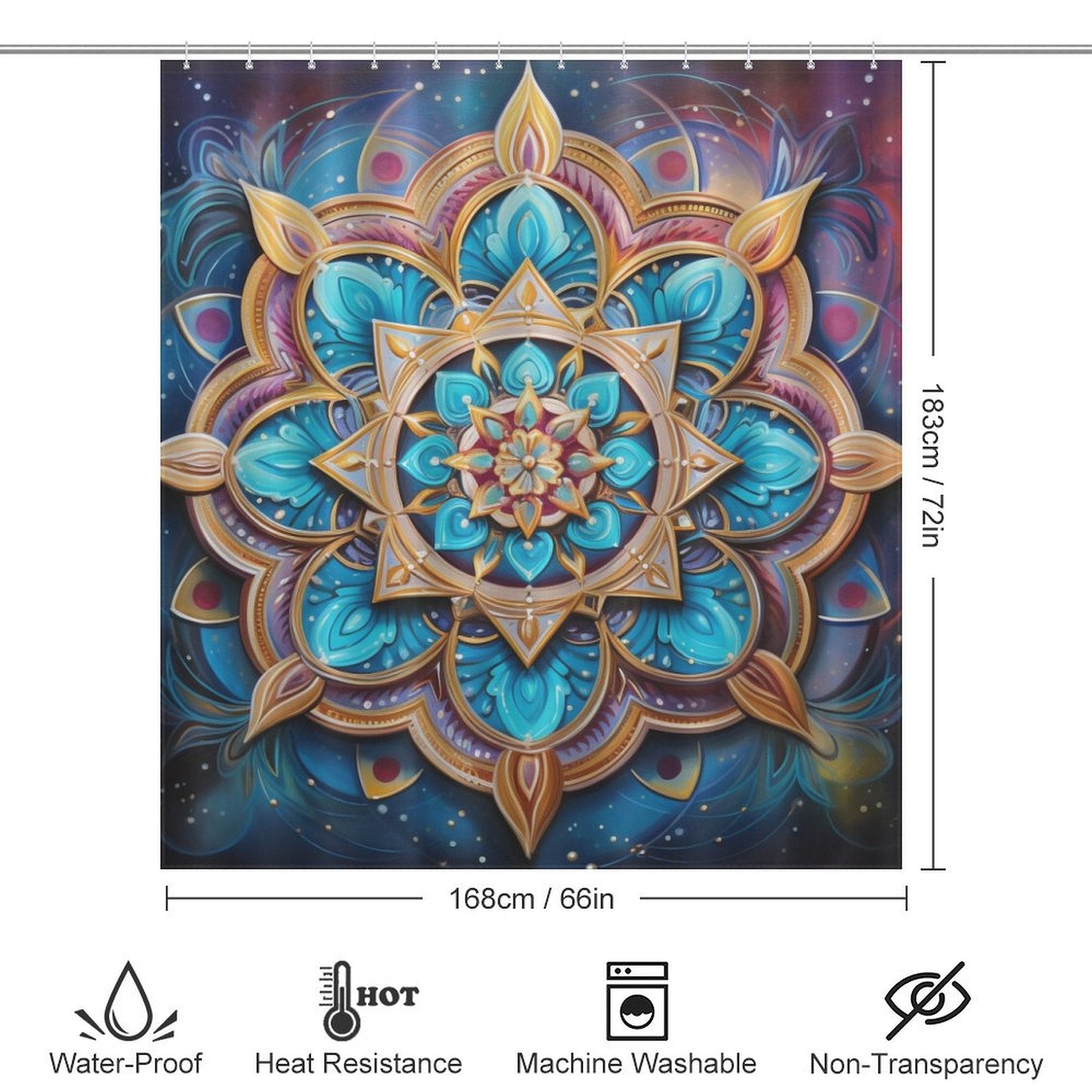 Mandala Shower Curtain Mindful Creation