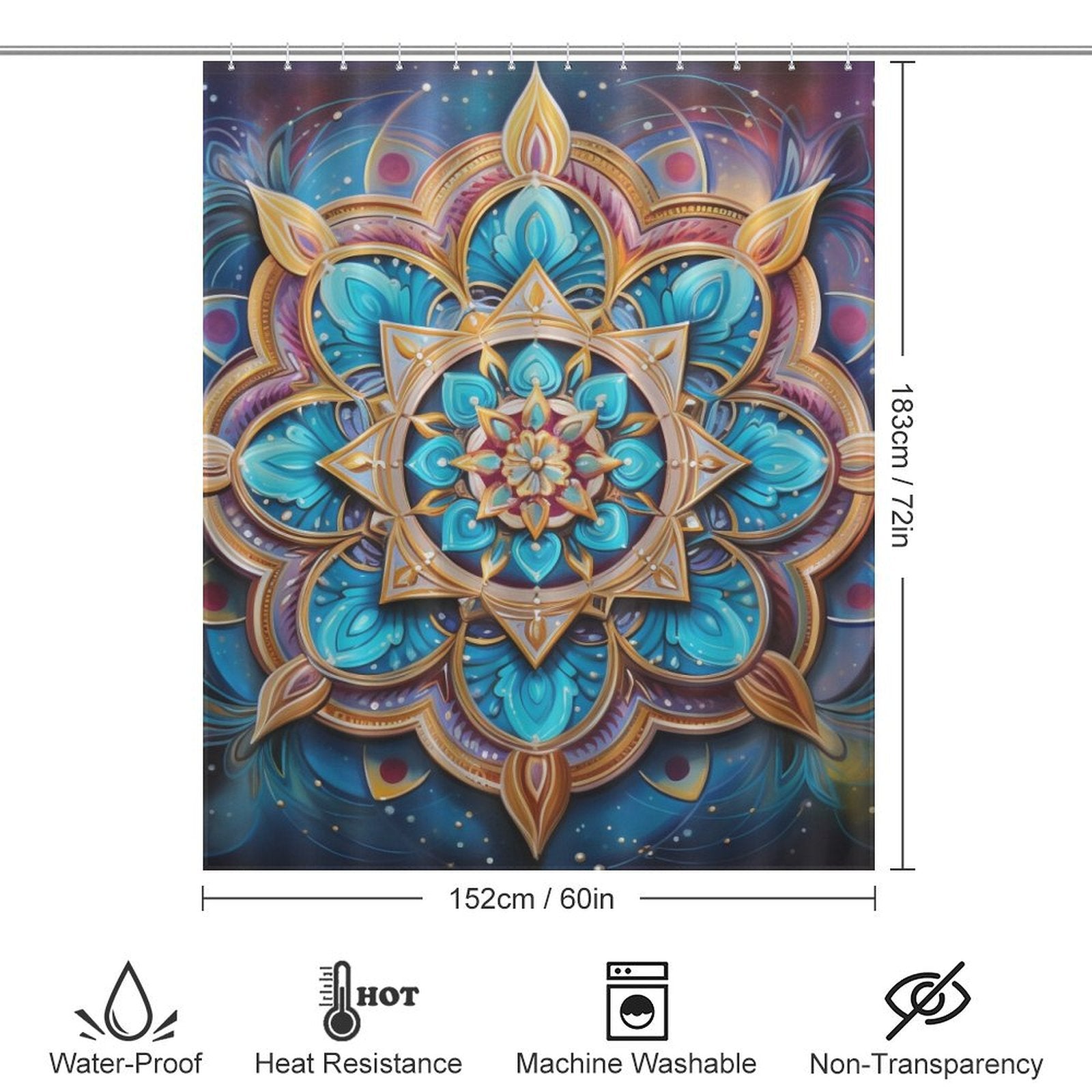 Mandala Shower Curtain Mindful Creation