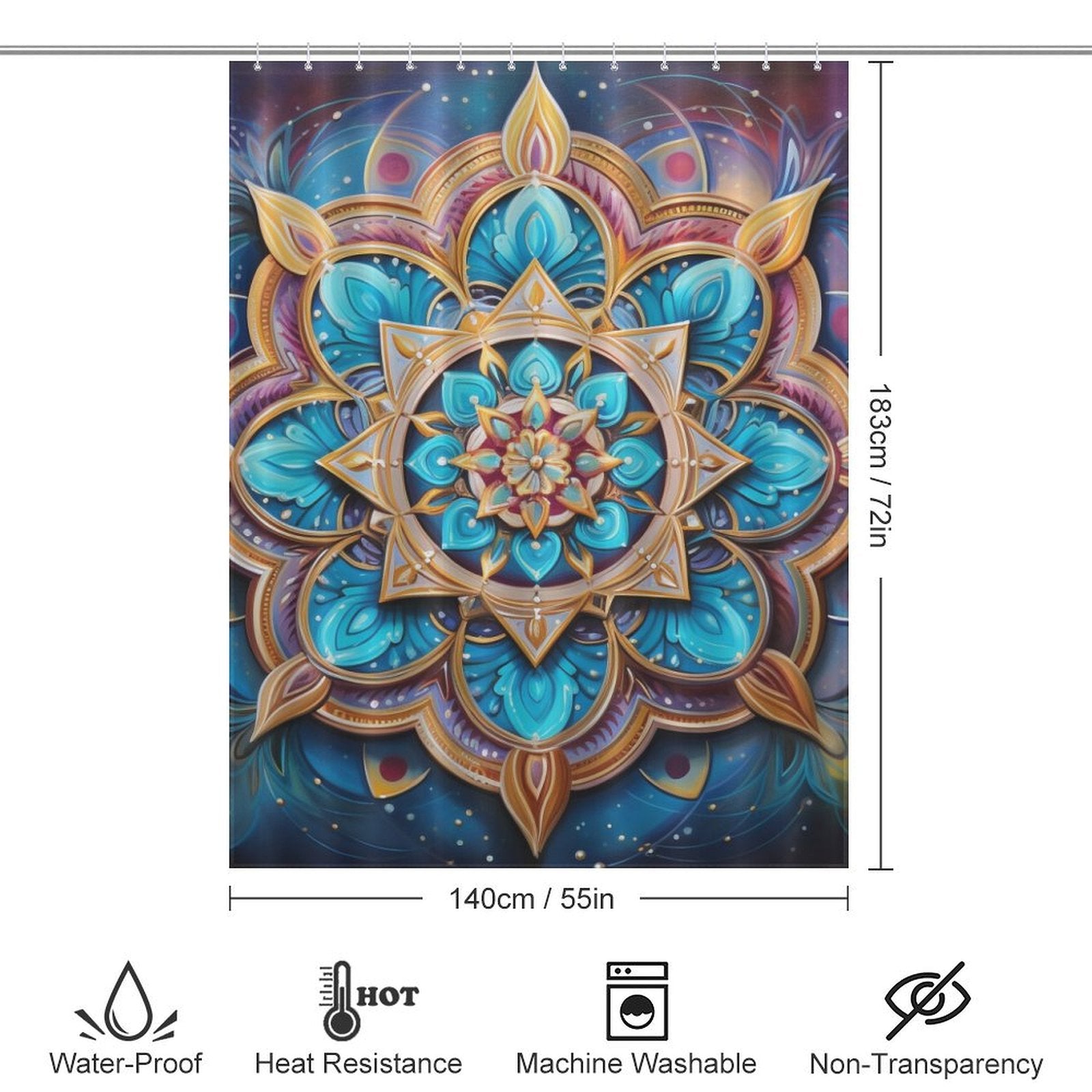 Mandala Shower Curtain Mindful Creation