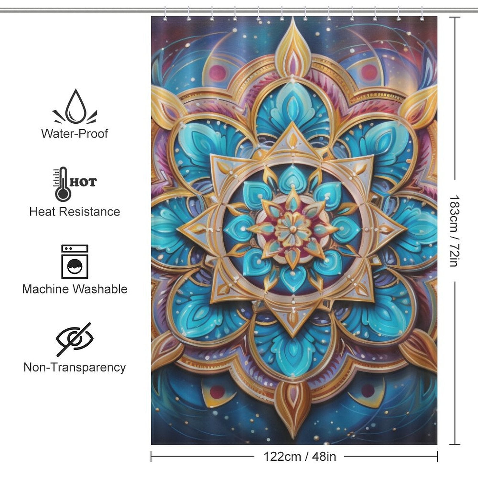 Mandala Shower Curtain Mindful Creation