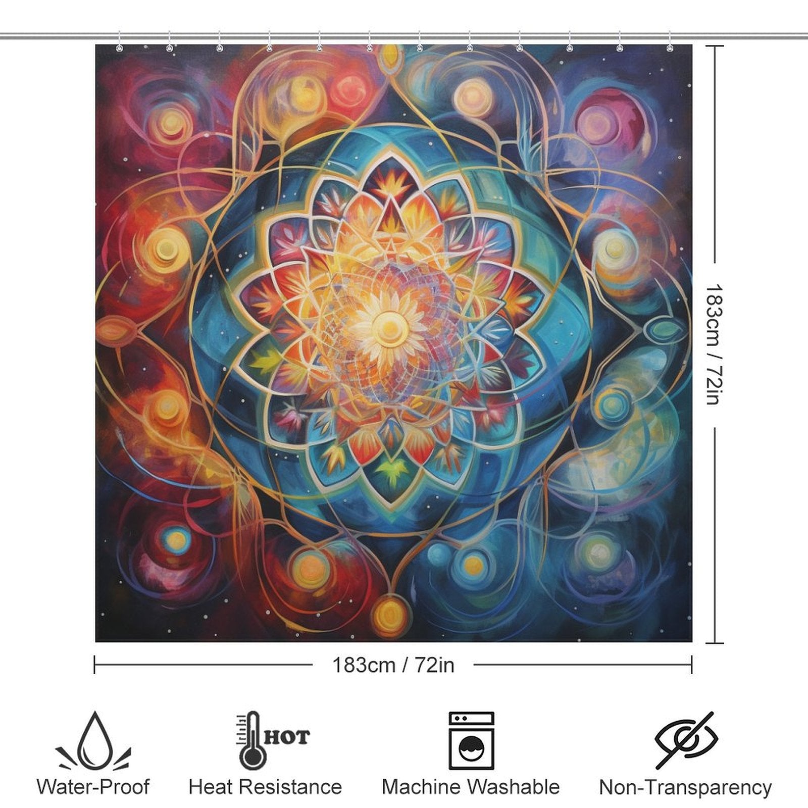 Mandala Shower Curtain Mystic Appeal