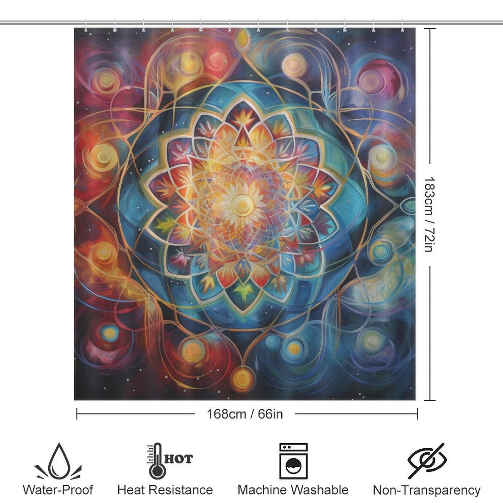 Mandala Shower Curtain Mystic Appeal