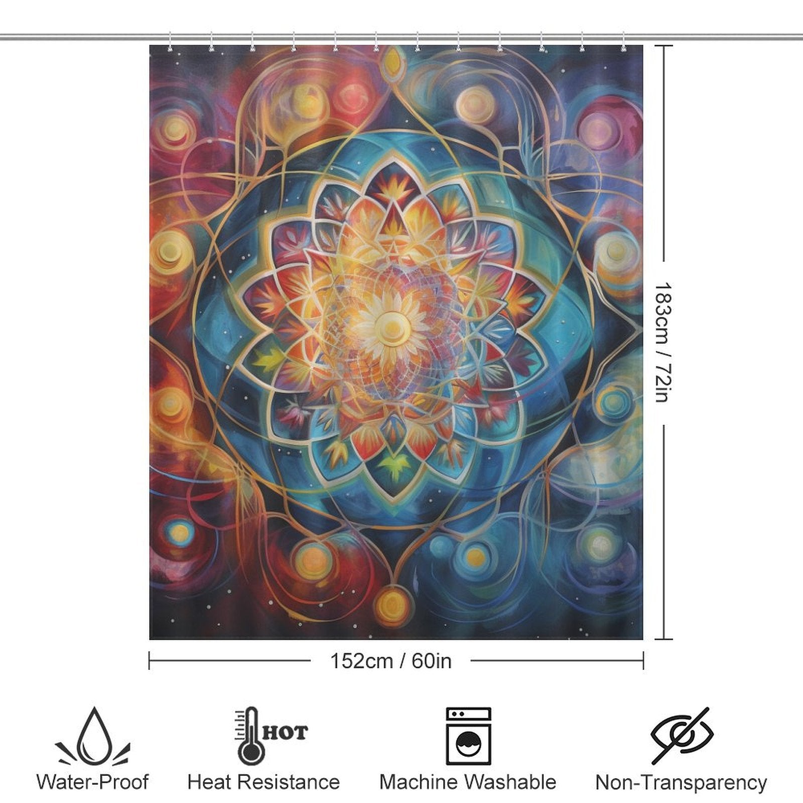 Mandala Shower Curtain Mystic Appeal