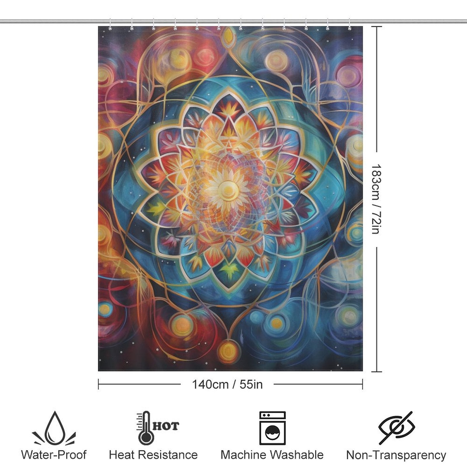 Mandala Shower Curtain Mystic Appeal